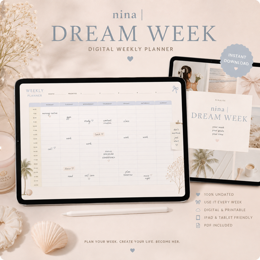 nina | dream week — digital weekly planner